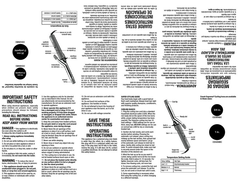 Conair CD36NBC Guide de l'utilisateur