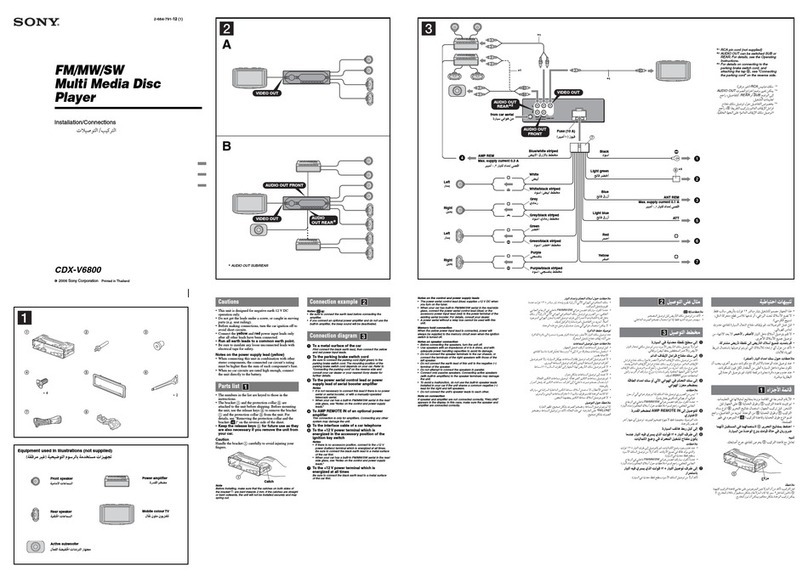 Sony CDX-V6800 Manuel utilisateur