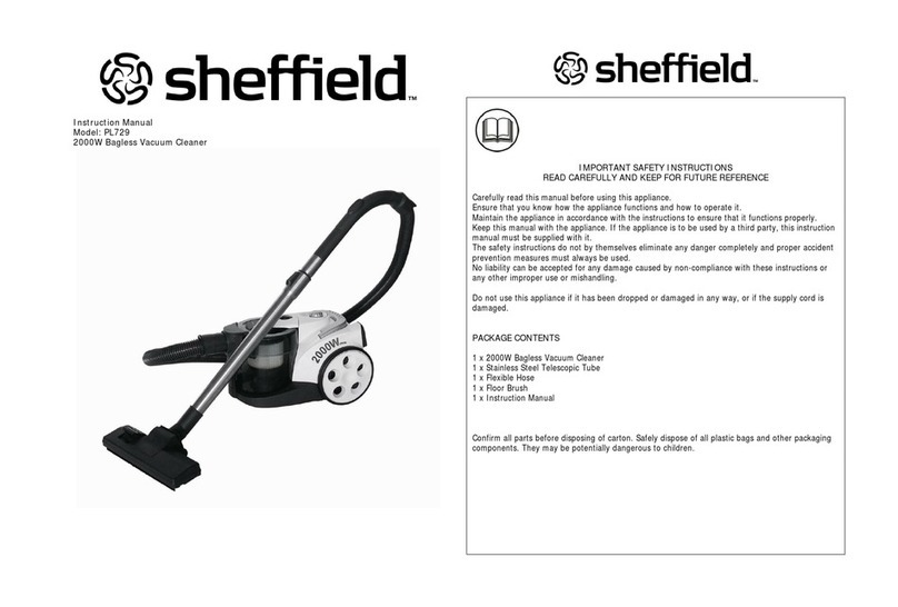Sheffield PL729 Manuel utilisateur