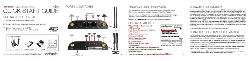 Cradlepoint COR IBR600 Manuel utilisateur