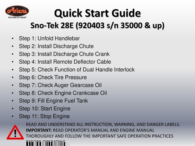 Ariens Sno-Tek 28E Manuel utilisateur