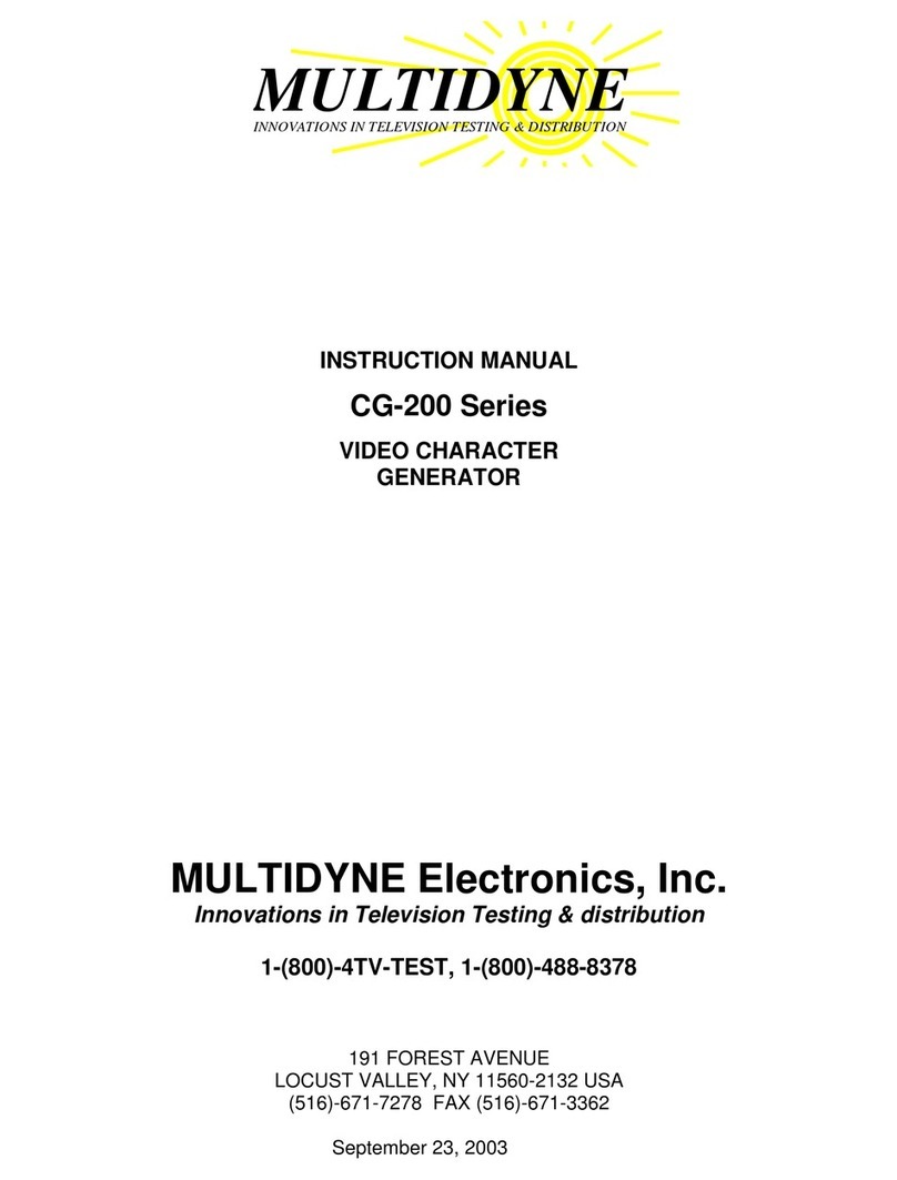 Multidyne Electronics CG-200 Series Manuel utilisateur