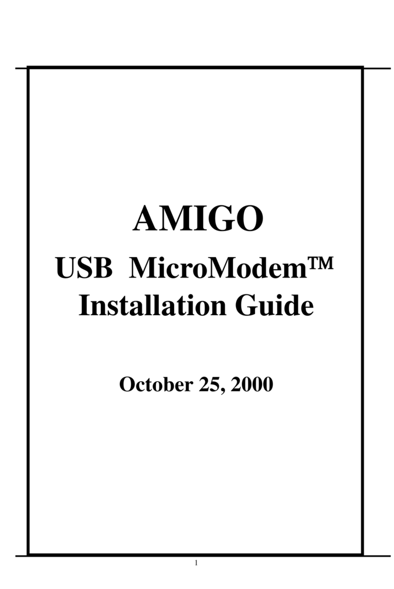 Amigo MicroModem Manuel utilisateur Amigo MicroModem Manuel utilisateur