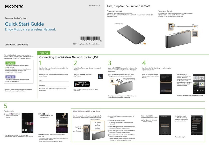 Sony CMT-X7CD Manuel utilisateur