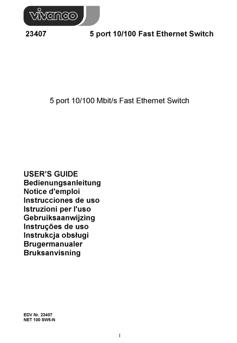 Vivanco 10-100MB FAST ETHERNET SWITCH 5 PORTS -... Manuel utilisateur