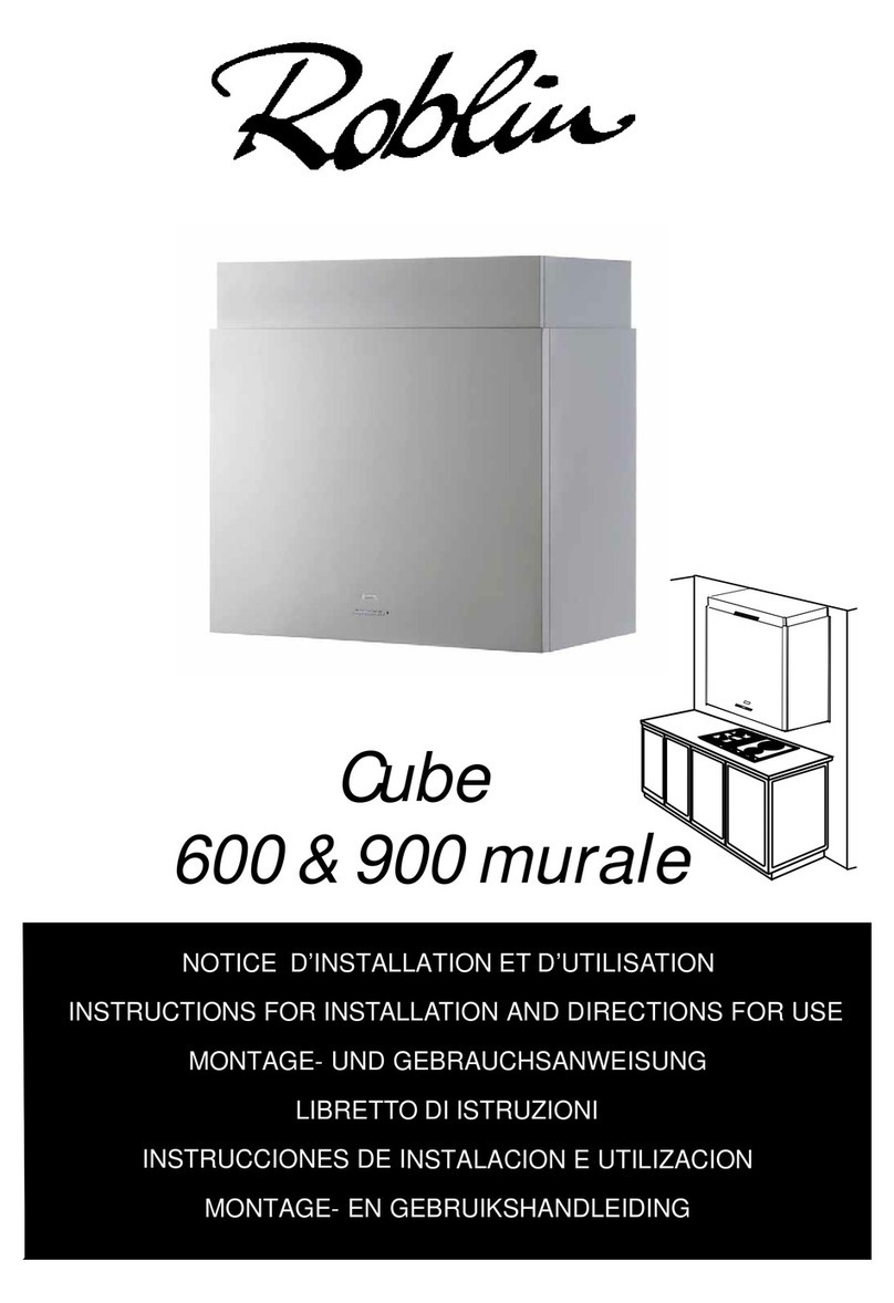 ROBLIN CUBE 600 MURALE Mode d’emploi ROBLIN CUBE 600 MURALE Mode d’emploi