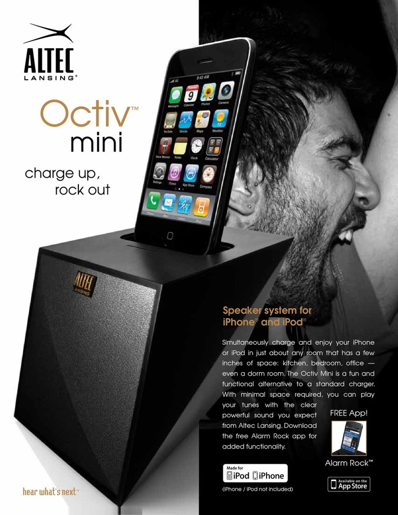 Altec Lansing OCTIV MINI Manuel utilisateur
