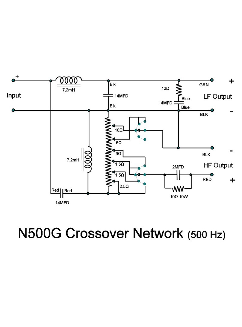 Altec Lansing N500G CROSSOVER NETWORK - SCHEMATIC Manuel utilisateur Altec Lansing N500G CROSSOVER NETWORK - SCHEMATIC Manuel utilisateur