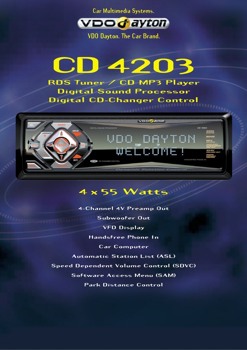 VDO CD 4203 - Manuel utilisateur VDO CD 4203 - Manuel utilisateur
