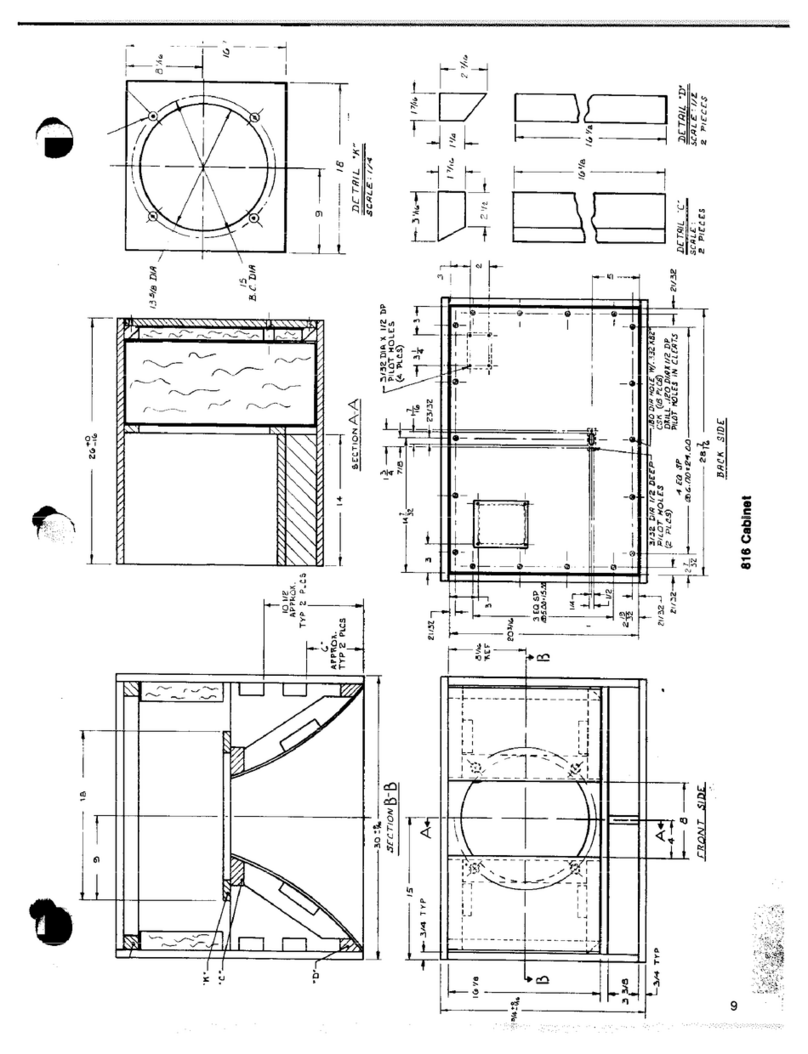 Altec Lansing 816 LF SPEAKER CABINET PLAN Manuel utilisateur
