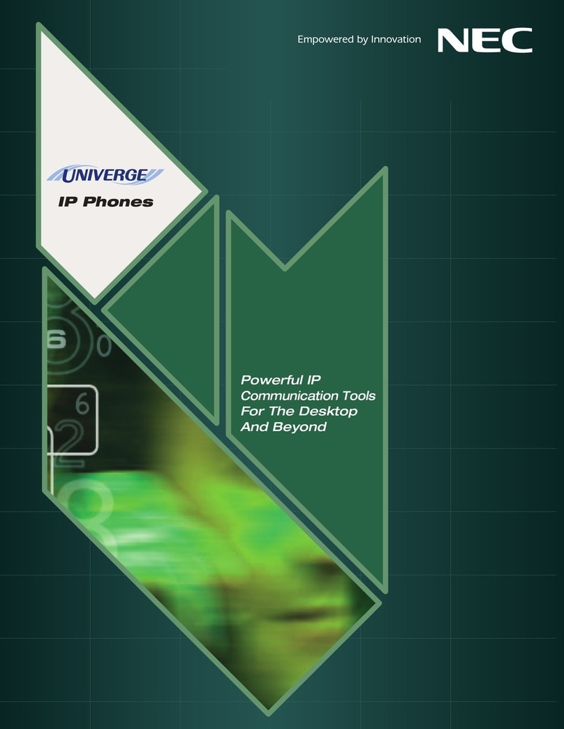 NEC UNIVERGE Manuel utilisateur