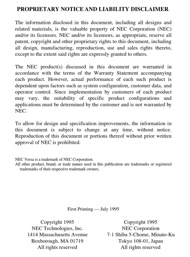 NEC VERSA 4000 BATTERY CHARGER WITH AC ADAPTER Manuel utilisateur