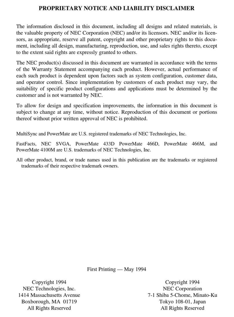 NEC POWERMATE Manuel utilisateur