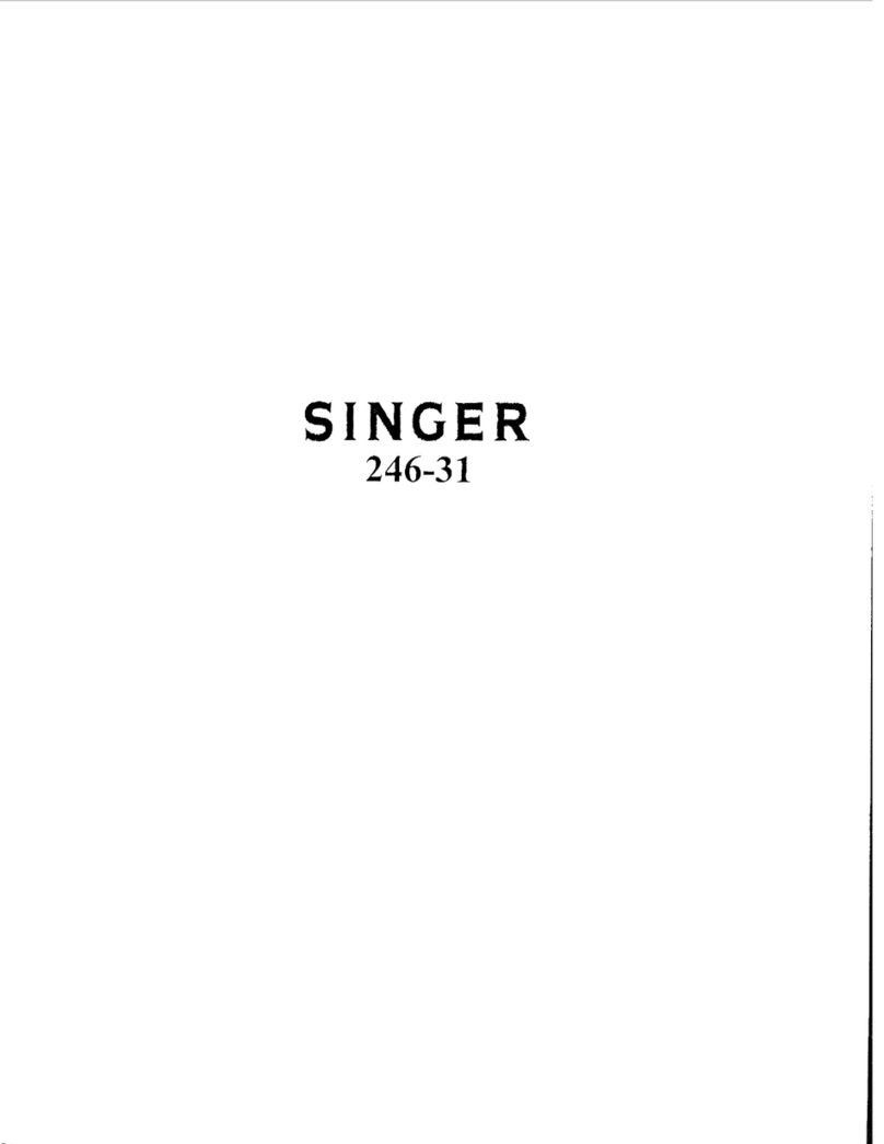 Singer 246-31 Manuel d'installation et d'exploitation Singer 246-31 Manuel d'installation et d'exploitation