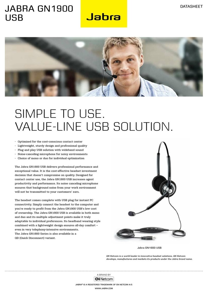 Jabra GN1900 USB Manuel utilisateur