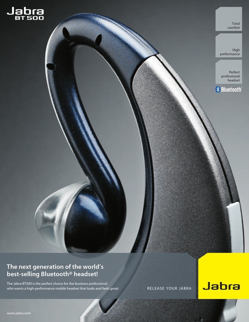 Jabra BT500 - Headset - Over-the-ear Manuel utilisateur