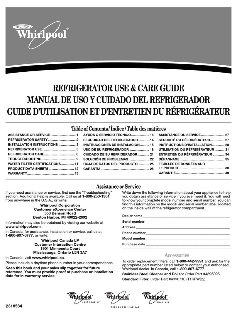 Whirlpool 2318584 Manuel utilisateur