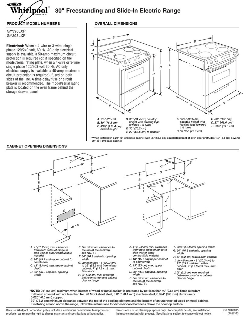 Whirlpool GY396LXPT Manuel du propriétaire Whirlpool GY396LXPT Manuel du propriétaire
