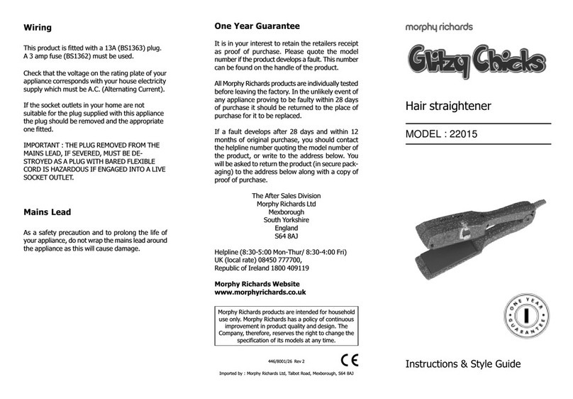 Morphy Richards IB22015 Manuel utilisateur Morphy Richards IB22015 Manuel utilisateur