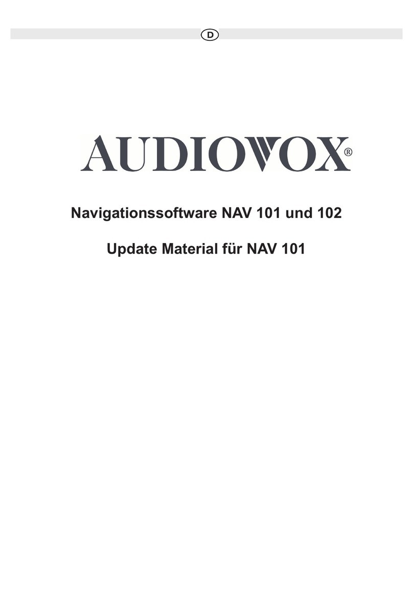 Audiovox NAV101 - NAV 101 - Navigation System Manuel technique