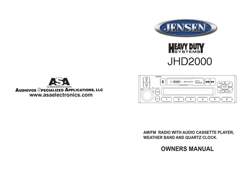 Jensen JHD2000 Manuel utilisateur