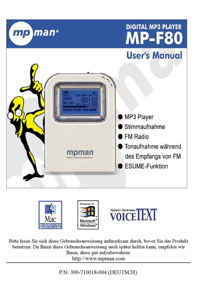 MP-Man MP-F80 Manuel utilisateur