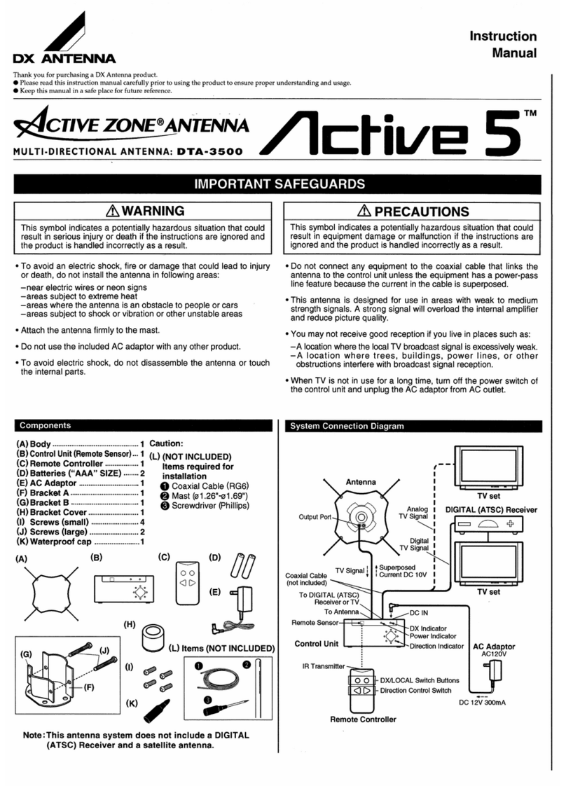 DX Antenna DTA3500 Manuel utilisateur