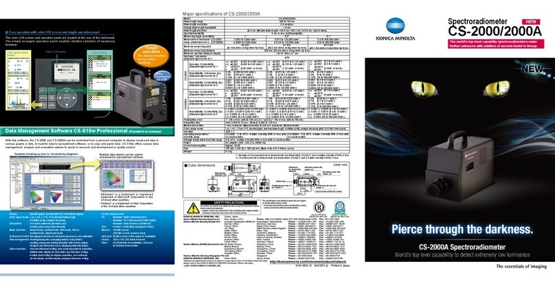 Konica Minolta CS-2000 Manuel utilisateur