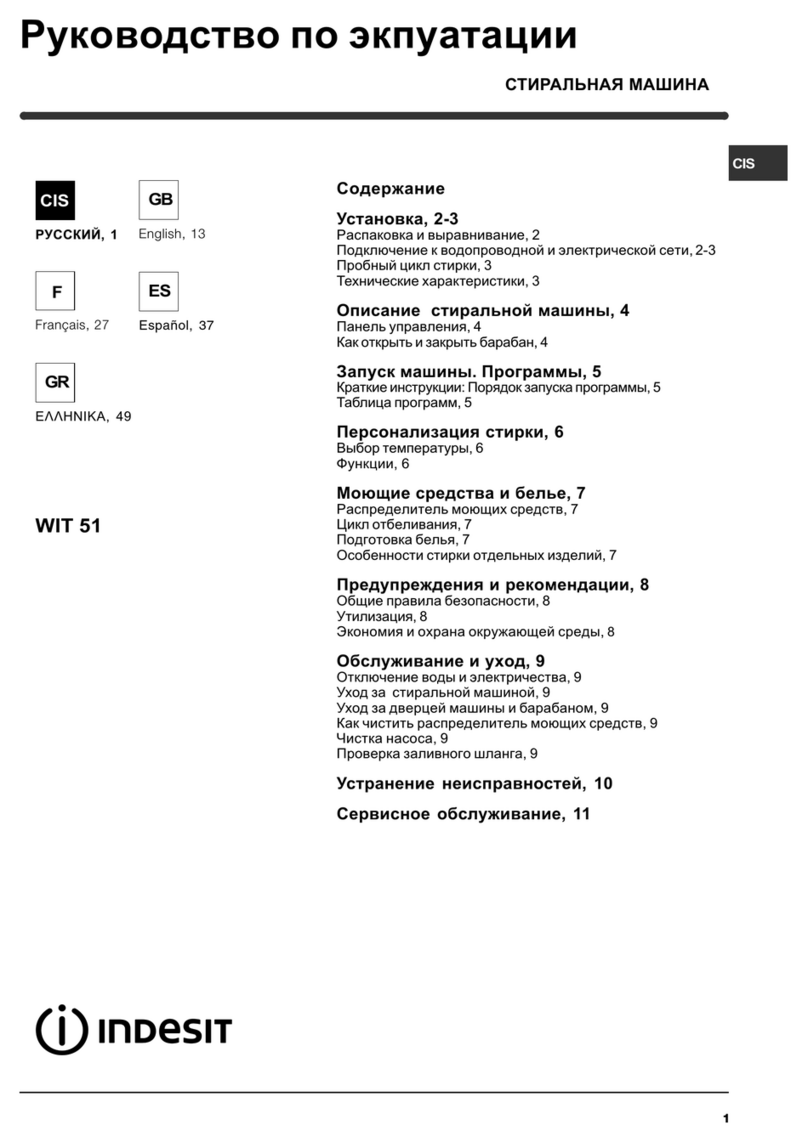 Indesit WIT 51 Manuel utilisateur