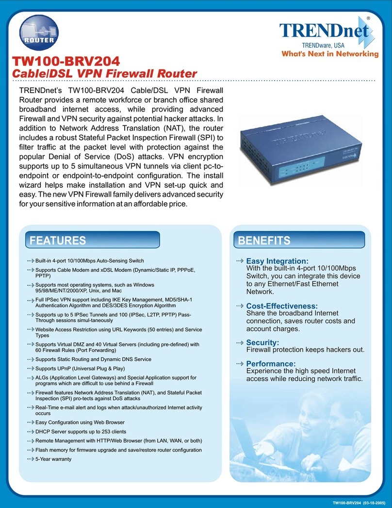 TRENDnet TW100-BRV204 SHEETS Manuel utilisateur TRENDnet TW100-BRV204 SHEETS Manuel utilisateur