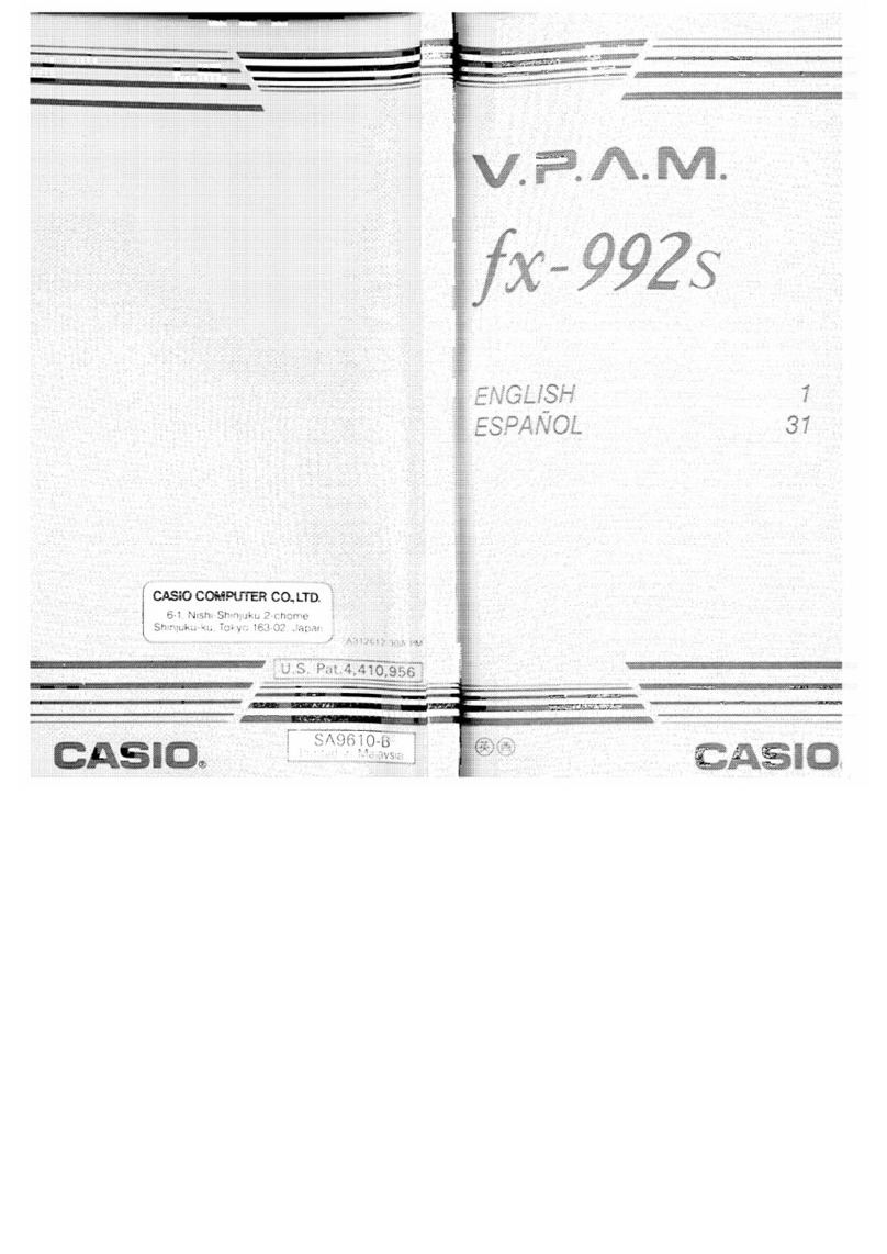 Casio V.P.A.M. fx-992S Manuel utilisateur
