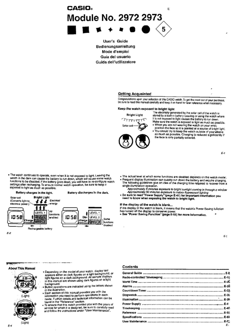 Casio QW-2972 Manuel utilisateur