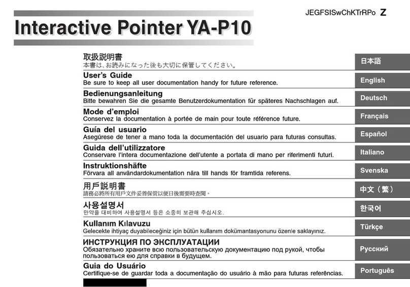 Casio YA-P10 Manuel utilisateur