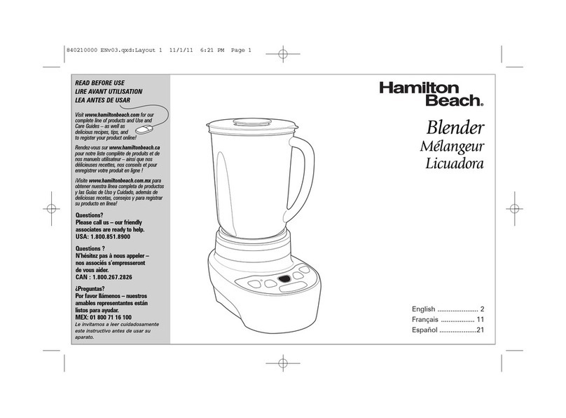 Hamilton Beach 56205 Manuel utilisateur