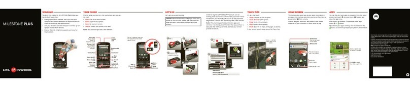 Motorola MILESTONE PLUS Manuel utilisateur