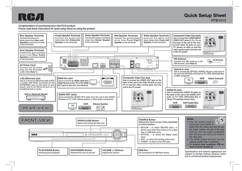 RCA RTB1013 Manuel utilisateur