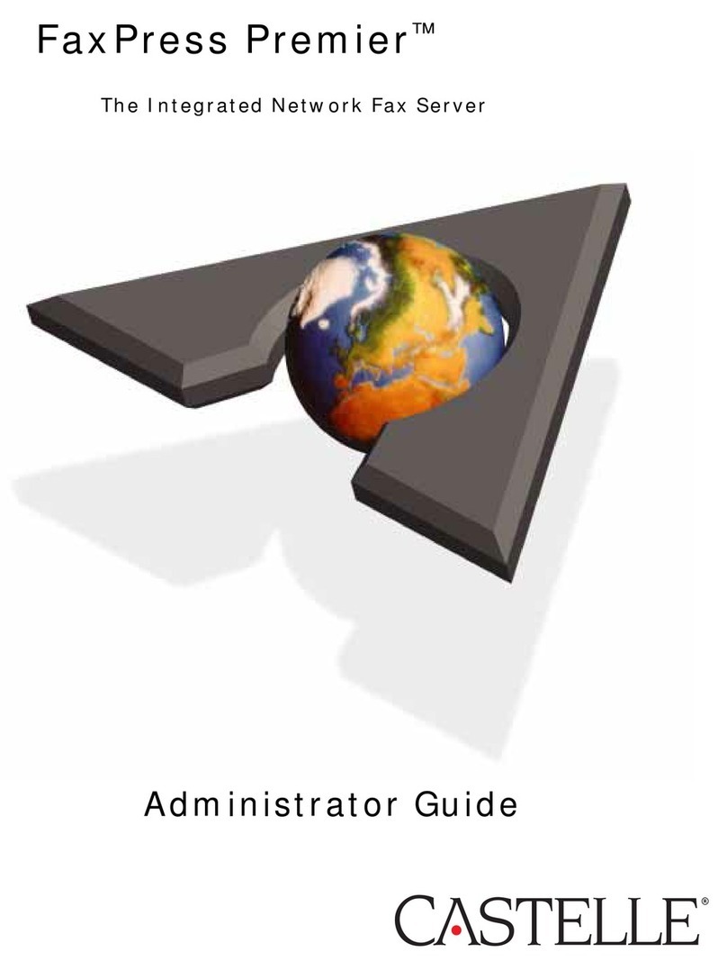 Castelle Premier Manuel de service