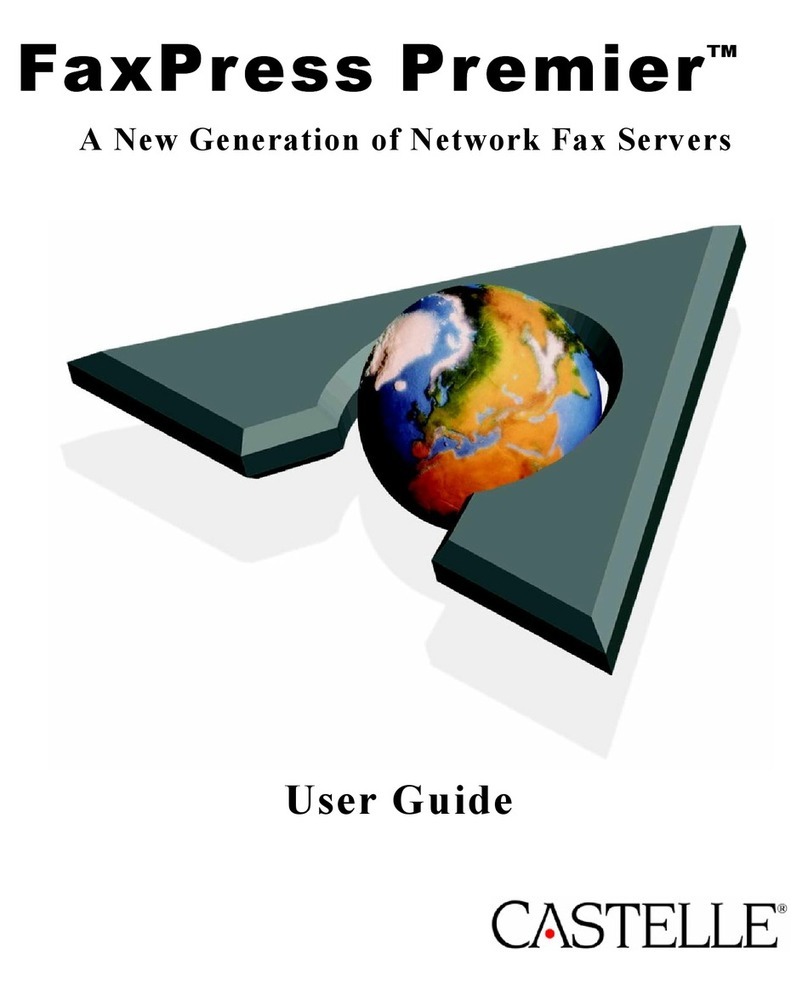 Castelle Premier Manuel utilisateur