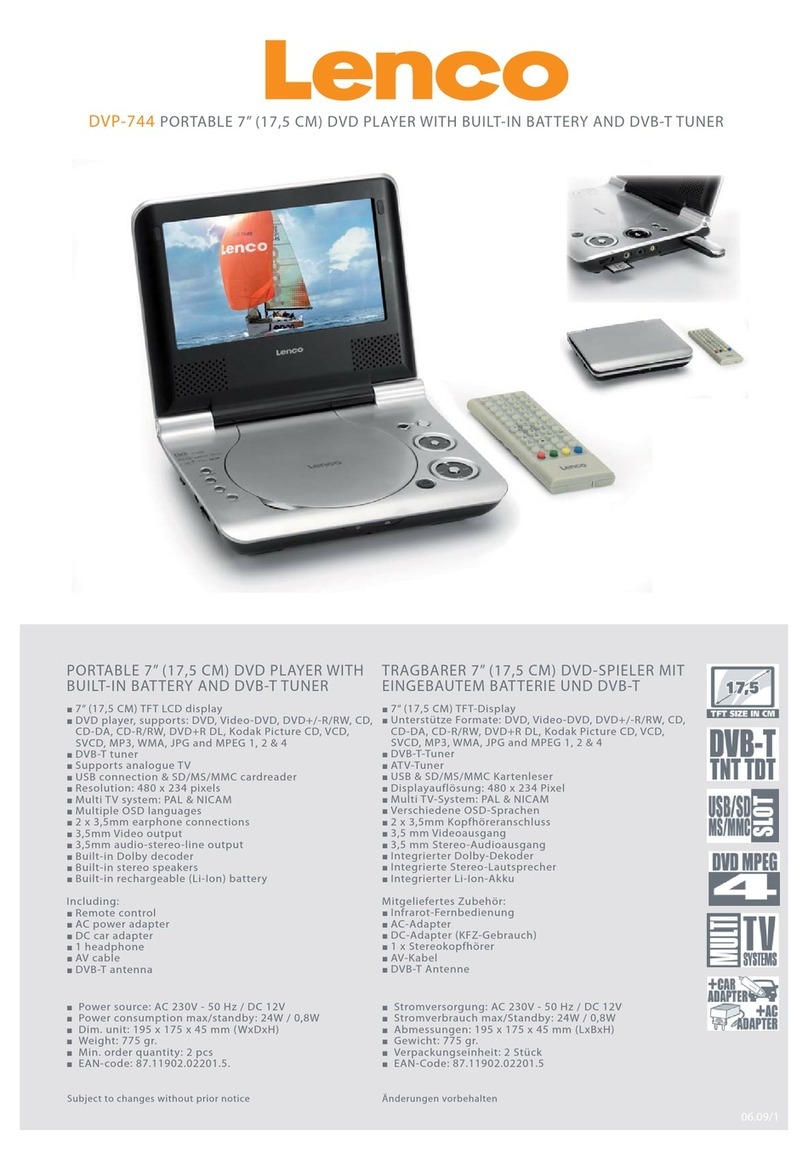 LENCO DVP-744 Manuel utilisateur