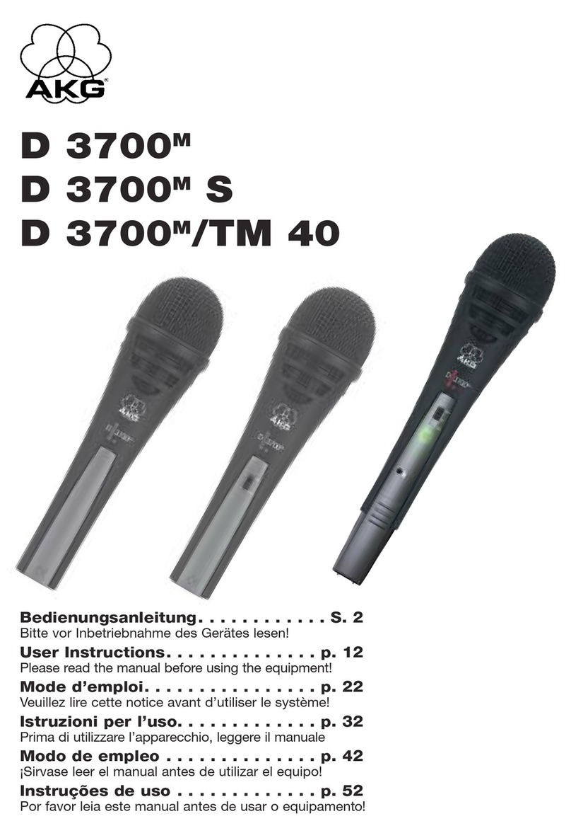 AKG D 3700 Manuel utilisateur