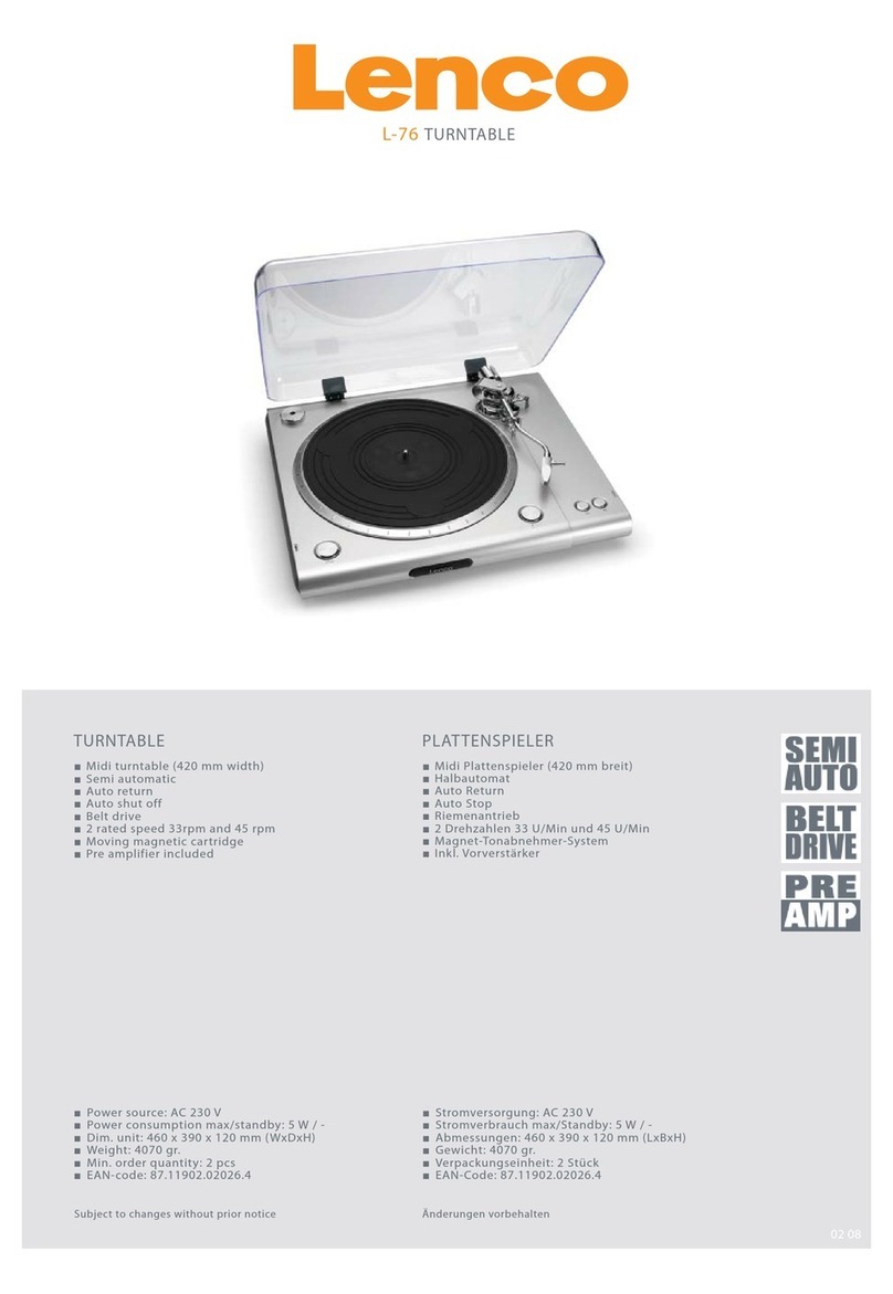 LENCO L-76 Manuel utilisateur