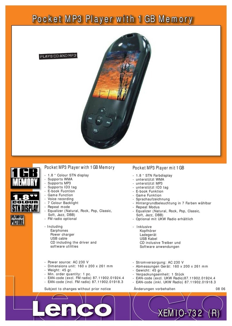 LENCO XEMIO-732 R Manuel utilisateur