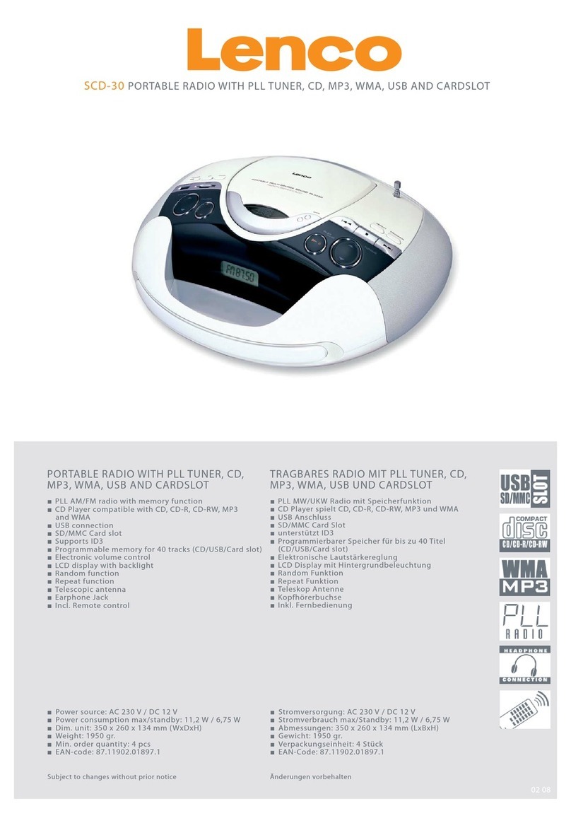 LENCO SCD-30 Manuel utilisateur
