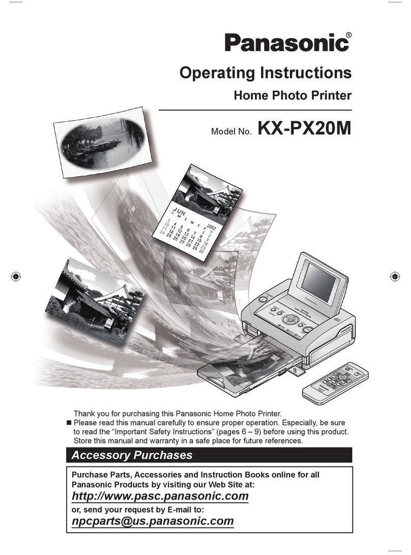 Panasonic KX-PX20M - Photo Printer - 20 Sheets Manuel utilisateur