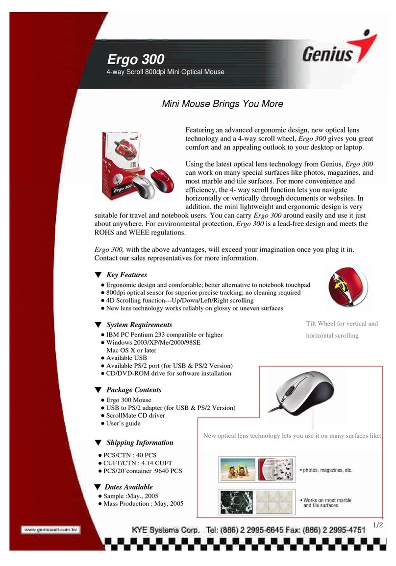 Genius ERGO 300 Manuel utilisateur Genius ERGO 300 Manuel utilisateur