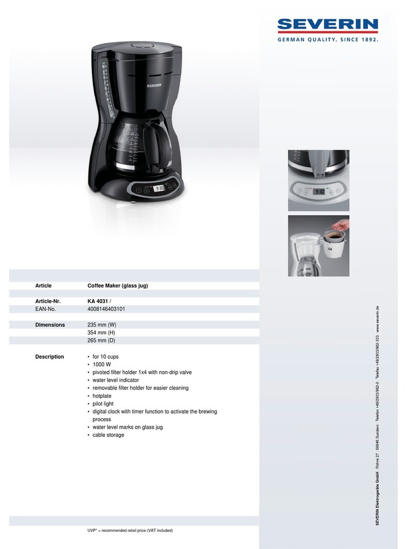 SEVERIN COFFER MAKER Guide de l'utilisateur