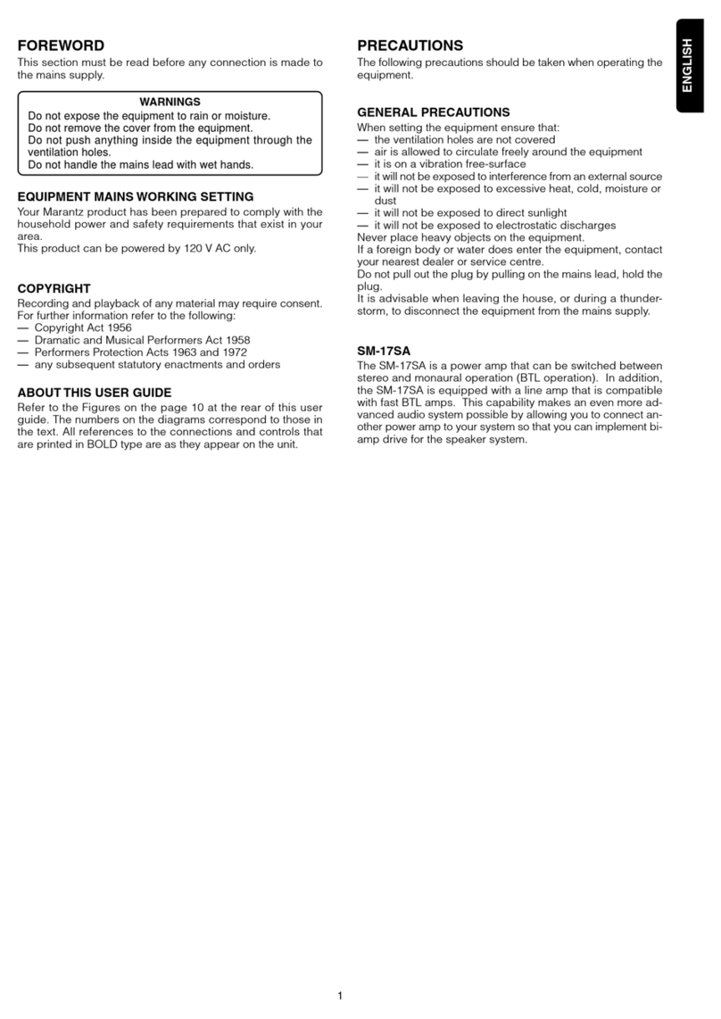 Marantz SM6100SA Manuel utilisateur