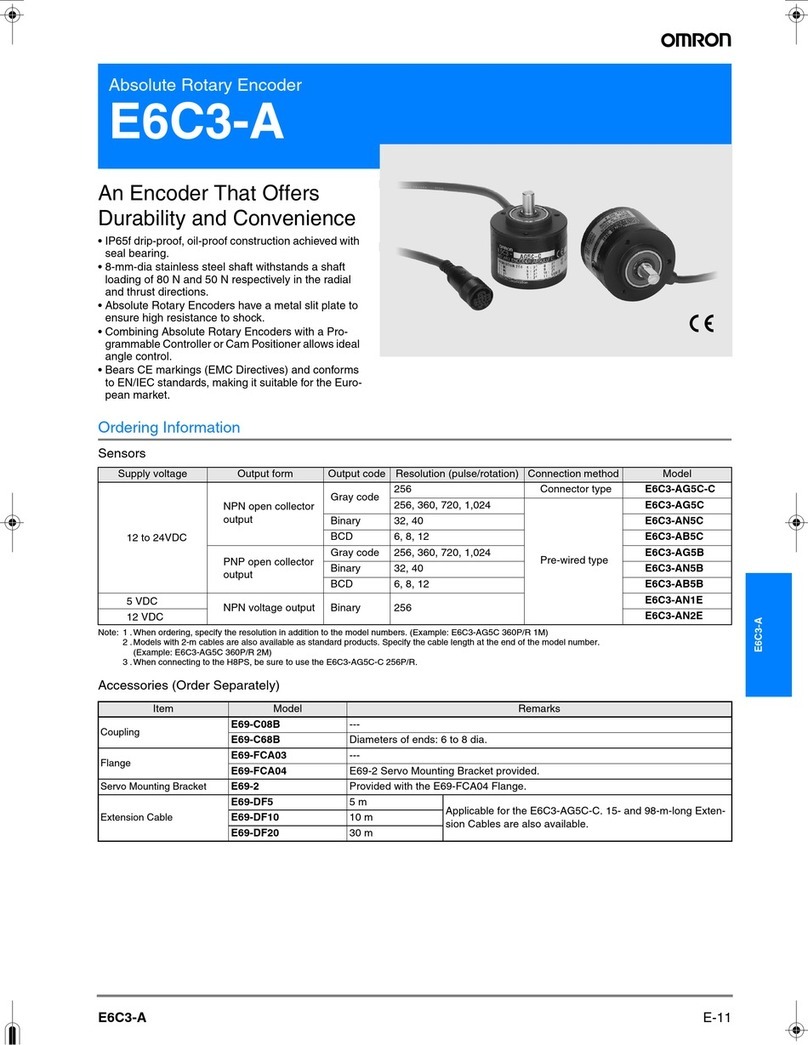 Omron E6C3-A Manuel utilisateur Omron E6C3-A Manuel utilisateur