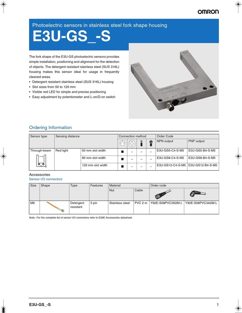 Omron E3U-GS-S Manuel utilisateur