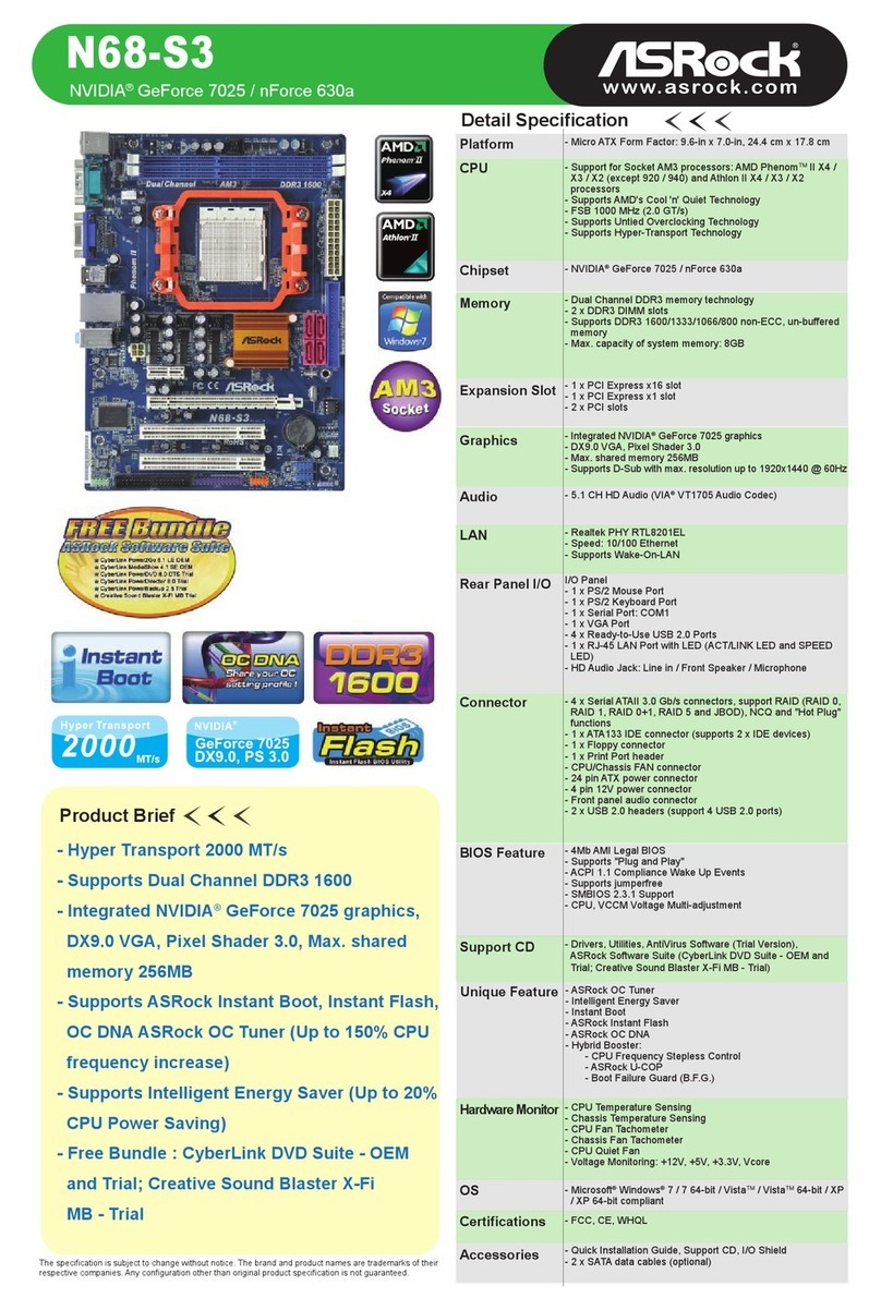 ASROCK N68-S3 Manuel utilisateur